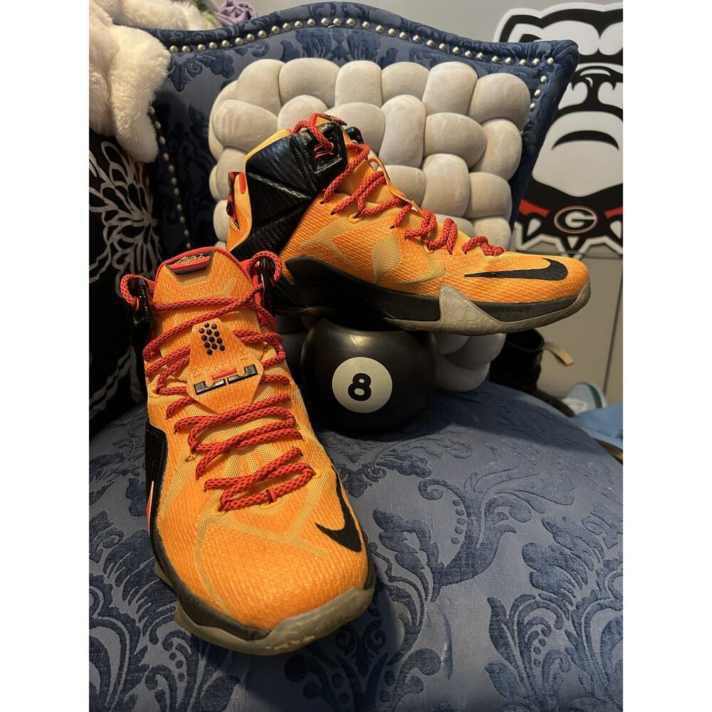 Nike LeBron 12 Witness 'CLE' Bright Orange Red Size 11.5/EU 45.5